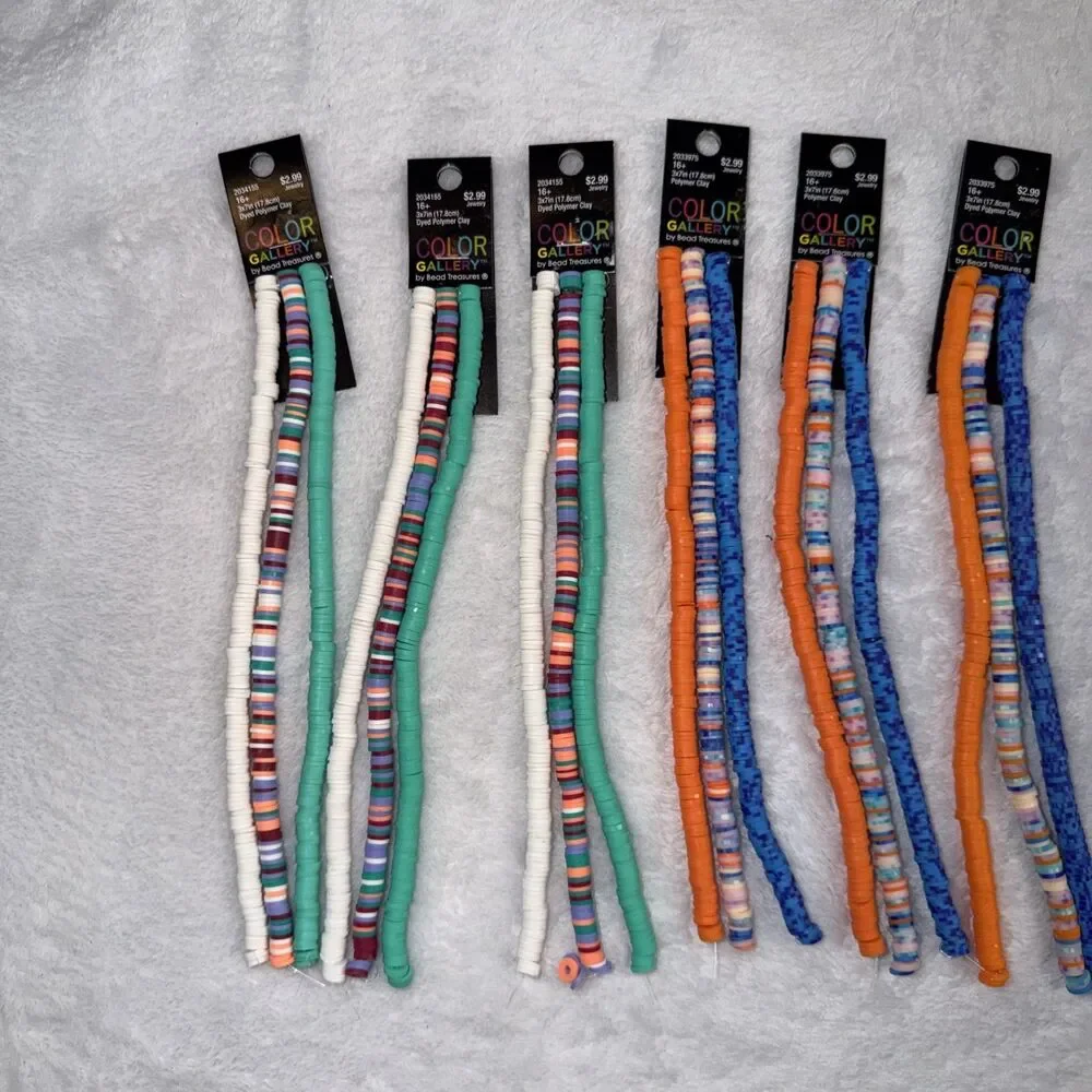 Vinyl Disc Beads 18 full strands of 200+ beads per strand New By Color Gallery